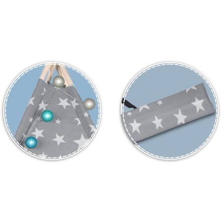 Tipi namiot wigwam dla dzieci teepee poduszki lampki pokrowiec Nukido