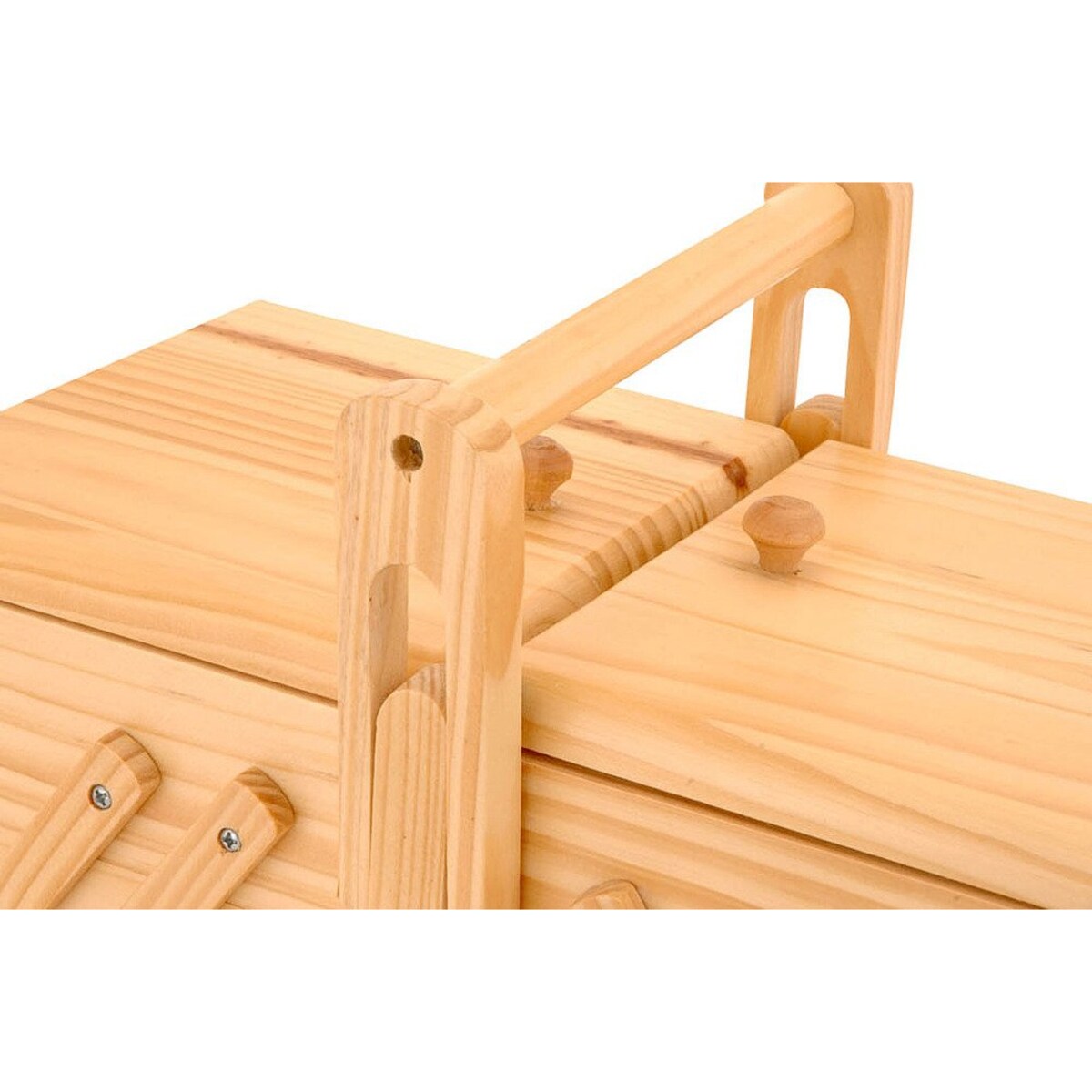 Drewniana niciarka – klasyczna niciarka z 5 przegródkami