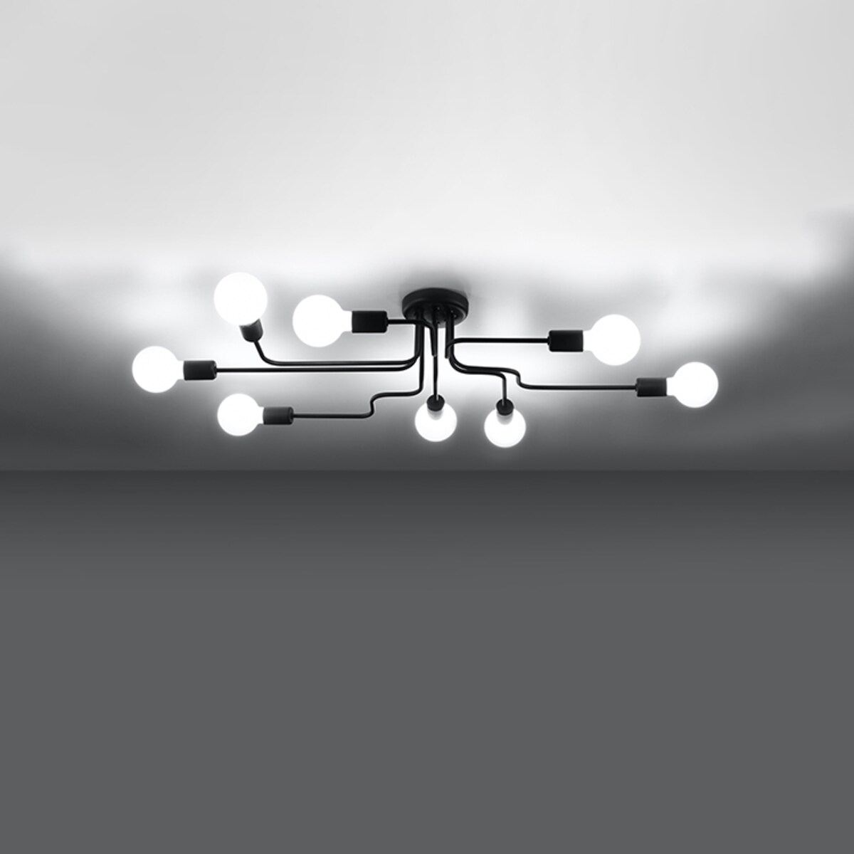 Żyrandol VECTOR 8 czarny