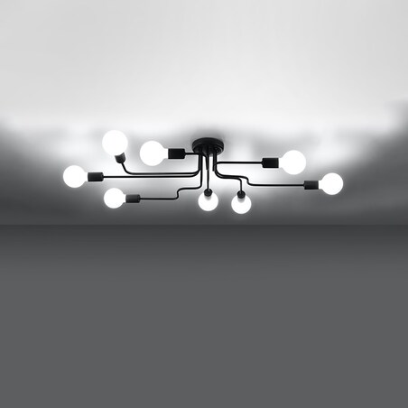 Żyrandol VECTOR 8 czarny