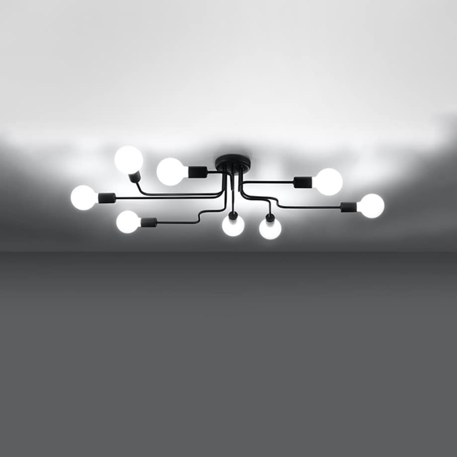 Żyrandol VECTOR 8 czarny