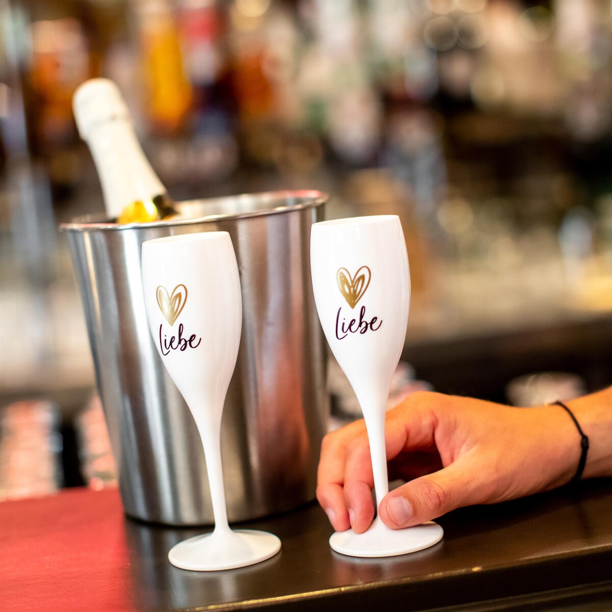 Kieliszek do szampana SUPERGLAS z nadrukiem, KOZIOL