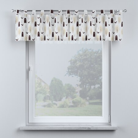 Lambrekin na szelkach 390x40 ecru-brązowy