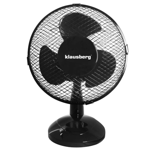 Wentylator biurkowy wiatrak stojący czarny mały 23cm KLAUSBERG