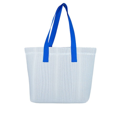 Torba na zakupy niebieska z niebieskimi uchwytami 45×33 cm