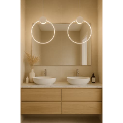 LAMPA WISZĄCA ZAFIRO M BIAŁA