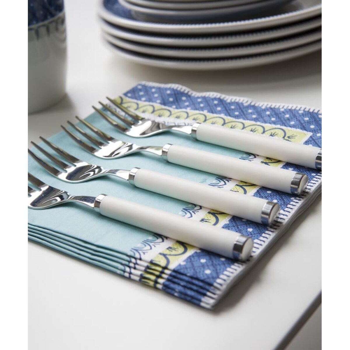 Villeroy & Boch Play! White Pearl Set Posate 30 Pezzi Per 6 Persone – Acciaio E Plastica Bianca, Lavastoviglie - 3