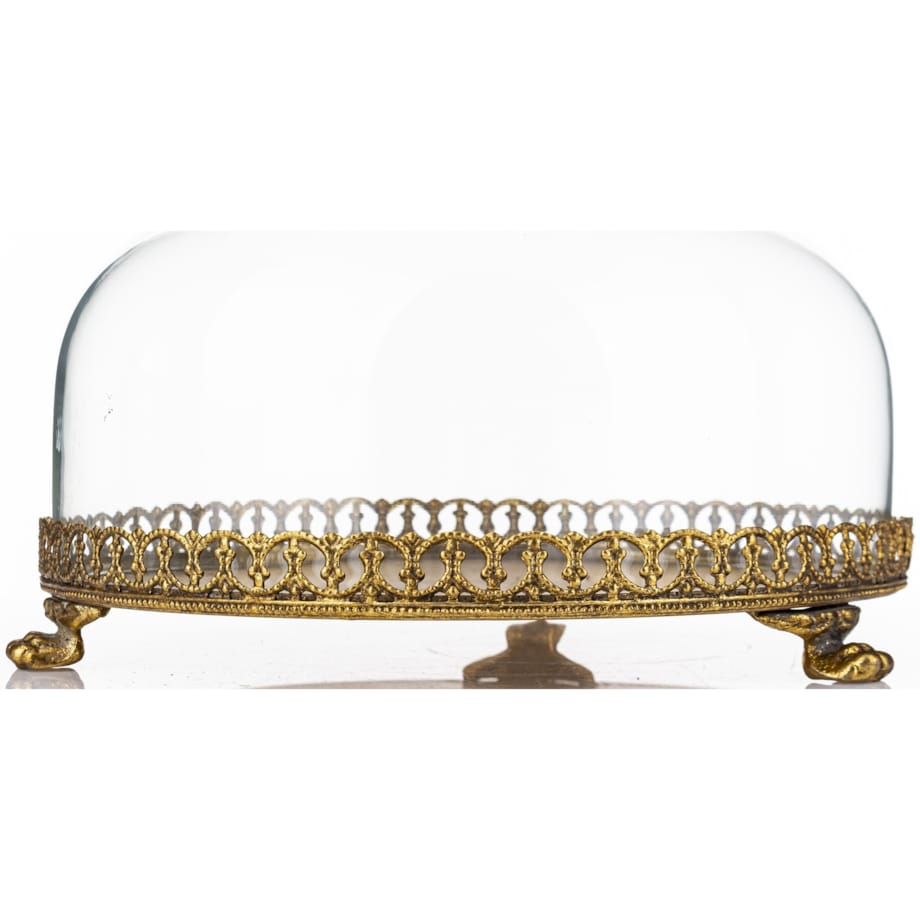 Taca patera okrągła z kloszem 17x25x25 cm OMBRA