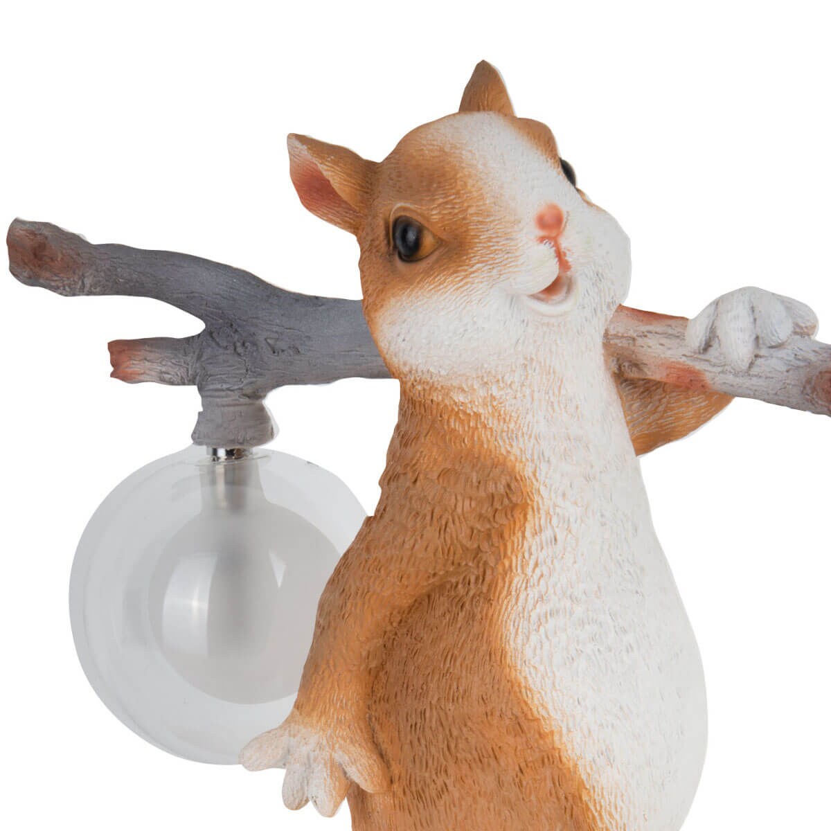 Dziecięca lampka nocna Verka TL0106 Yaskr wiewiórka biały pomarańczowy