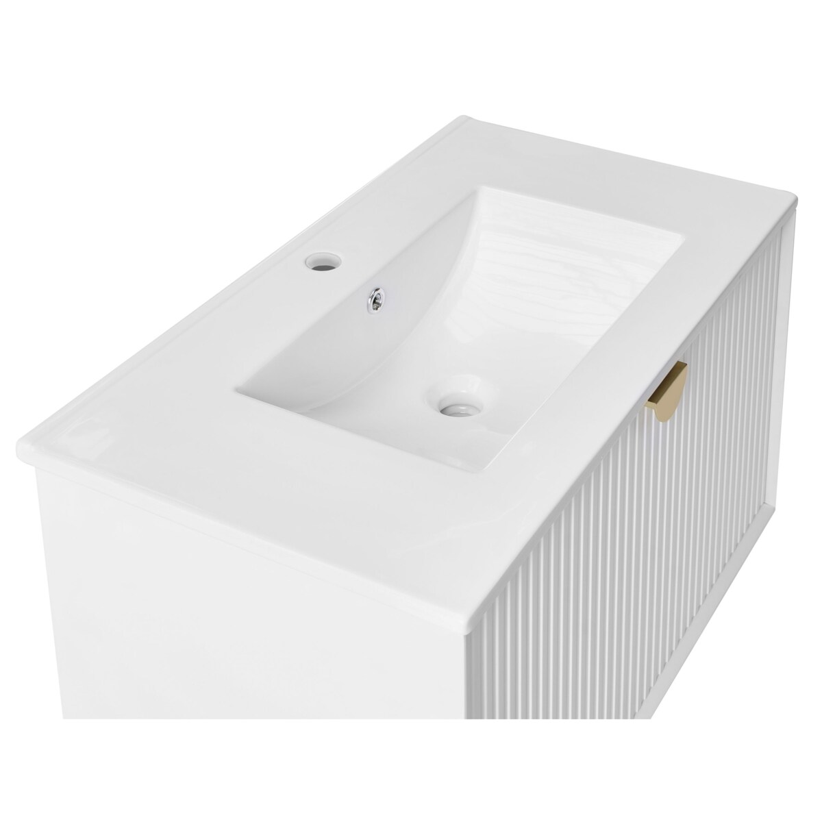 Szafka łazienkowa wisząca z umywalką BONAIRE 80 cm Biały