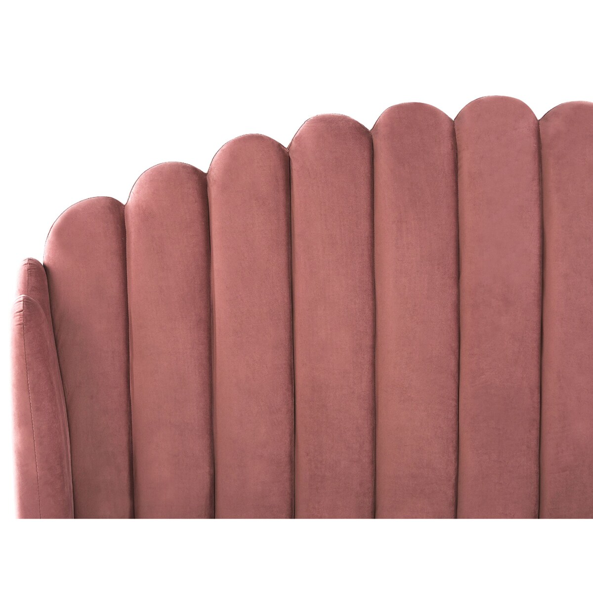 Łóżko welurowe 140 x 200 cm różowe AMBILLOU