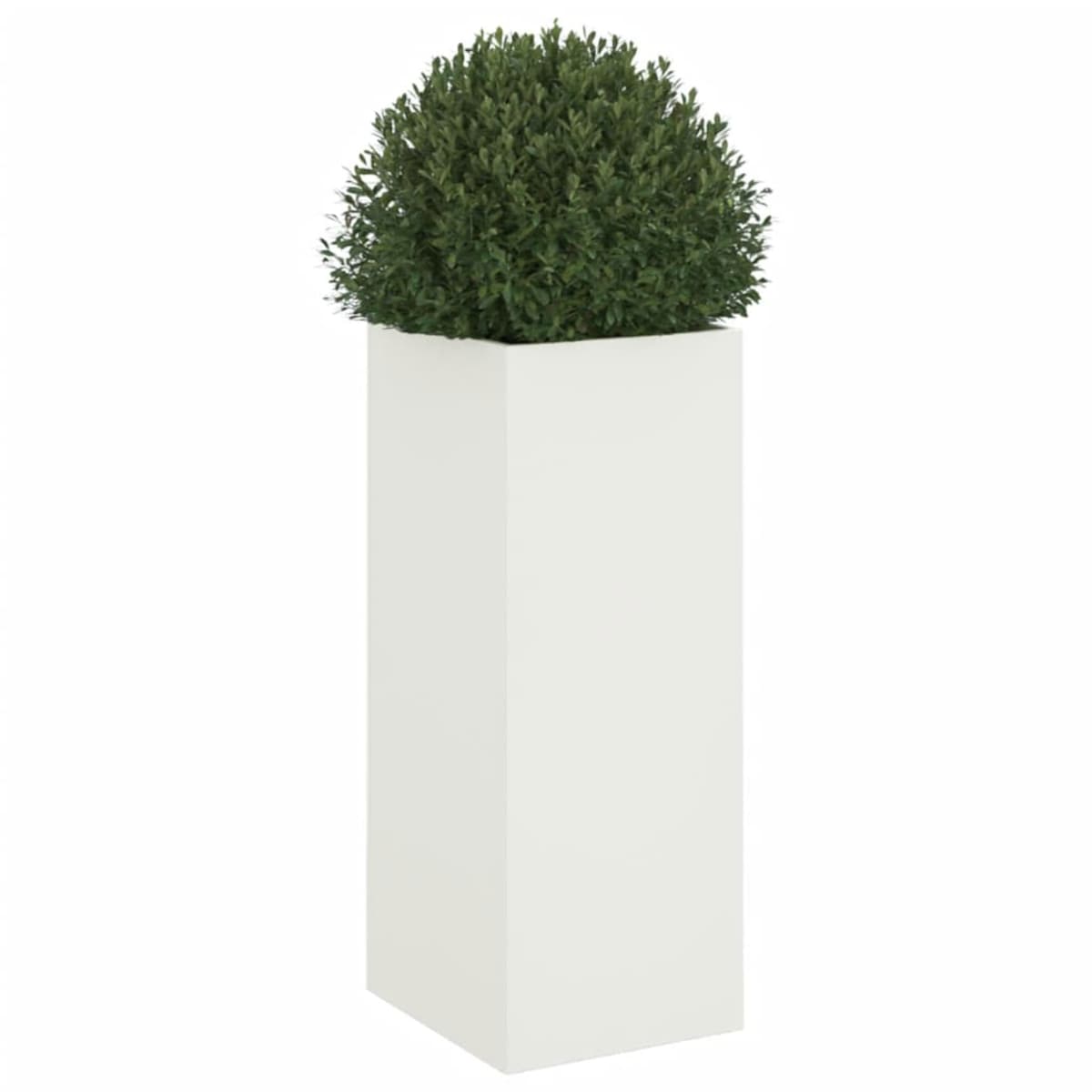 vidaXL Donica, biała, 32x29x75 cm, stal