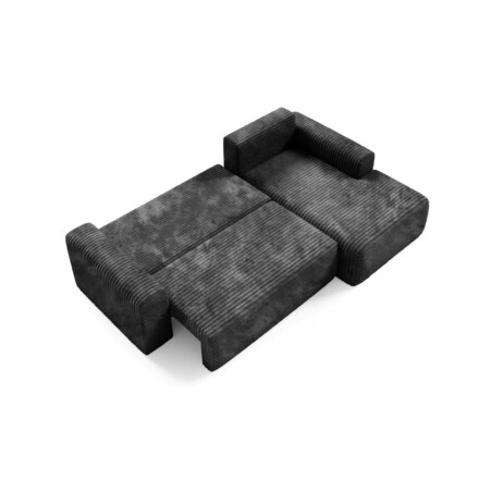 Narożnik SONTII z funkcją spania gruby sztruks Kolor: TILIA 100