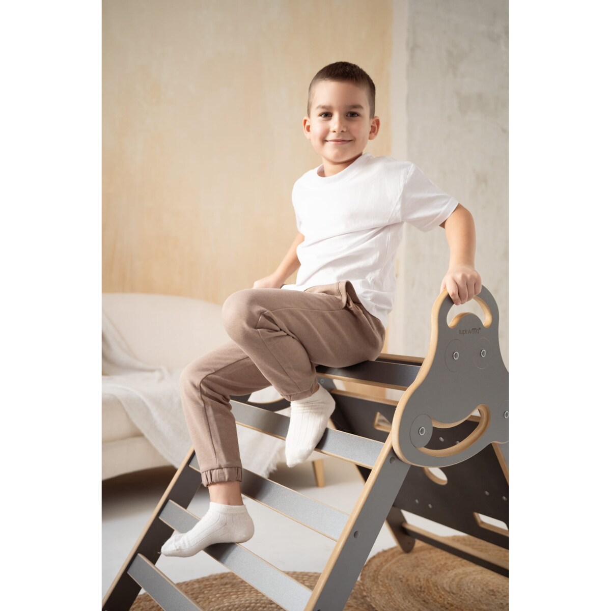 Drabinka Pikler ŚCIANKA WSPINACZKOWA - szara