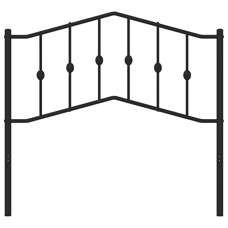 vidaXL Metalowe wezgłowie, czarne, 100 cm