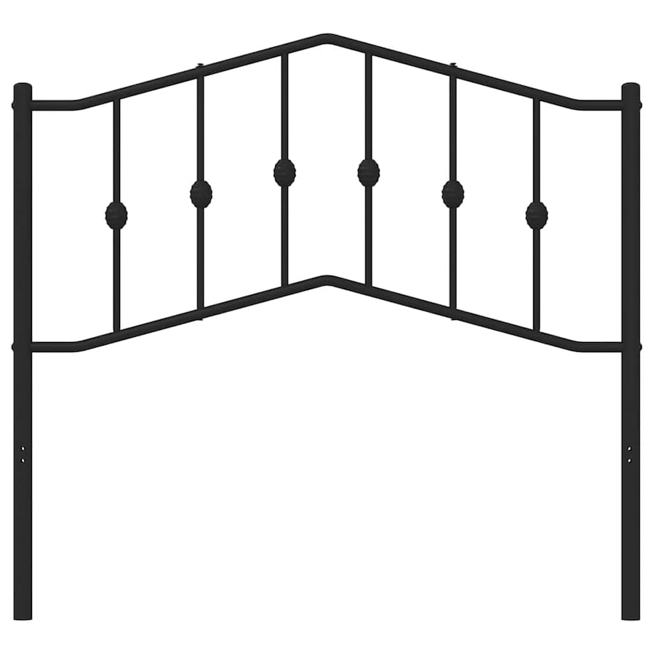 vidaXL Metalowe wezgłowie, czarne, 100 cm