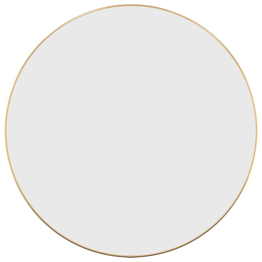 vidaXL Lustro ścienne, złote, Ø 60 cm, okrągłe