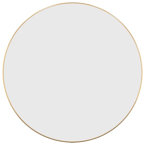 vidaXL Lustro ścienne, złote, Ø 60 cm, okrągłe