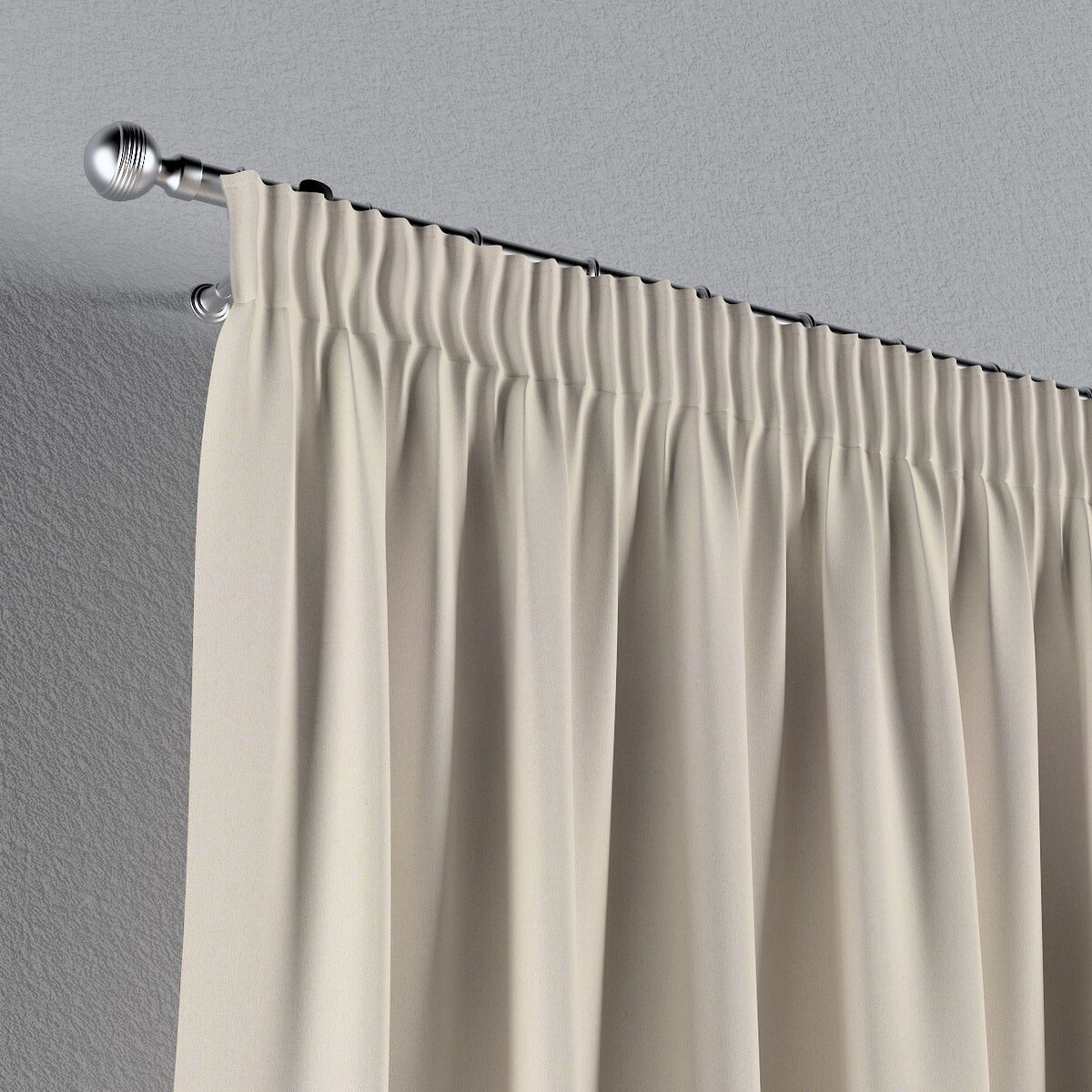 Zasłona na taśmie marszczącej 1 szt. 130x245 jasny beżowy
