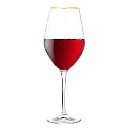 Eleganckie Kieliszki na Nóżce do Wina Wody Splendour Krosno Złoty Pasek