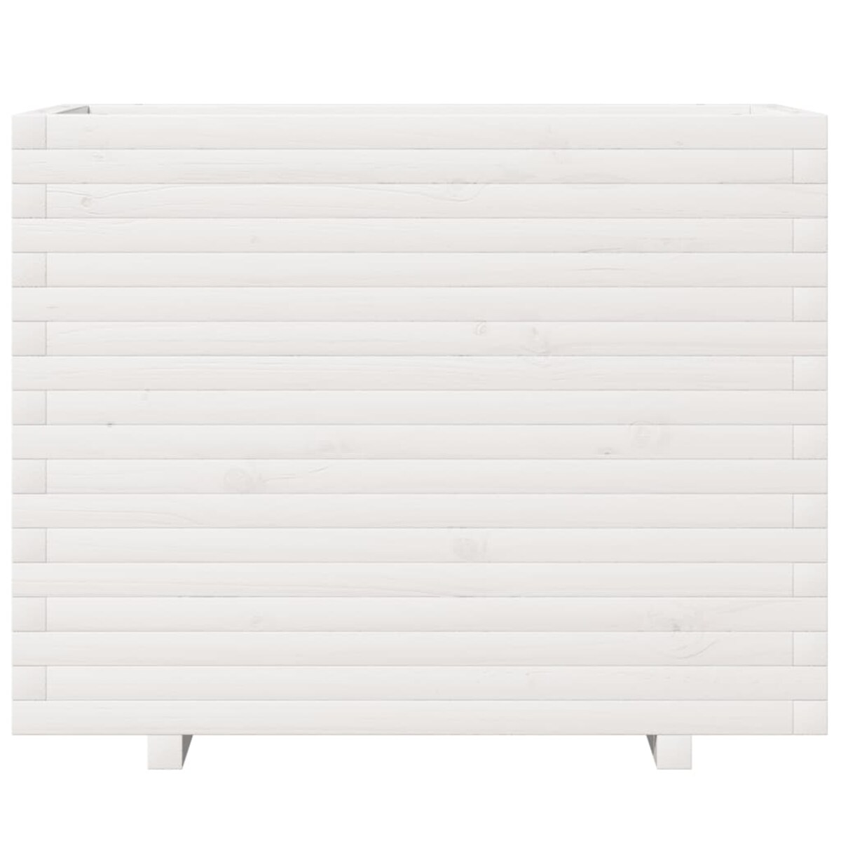 vidaXL Donica ogrodowa, biała, 90x40x72,5 cm, lite drewno sosnowe