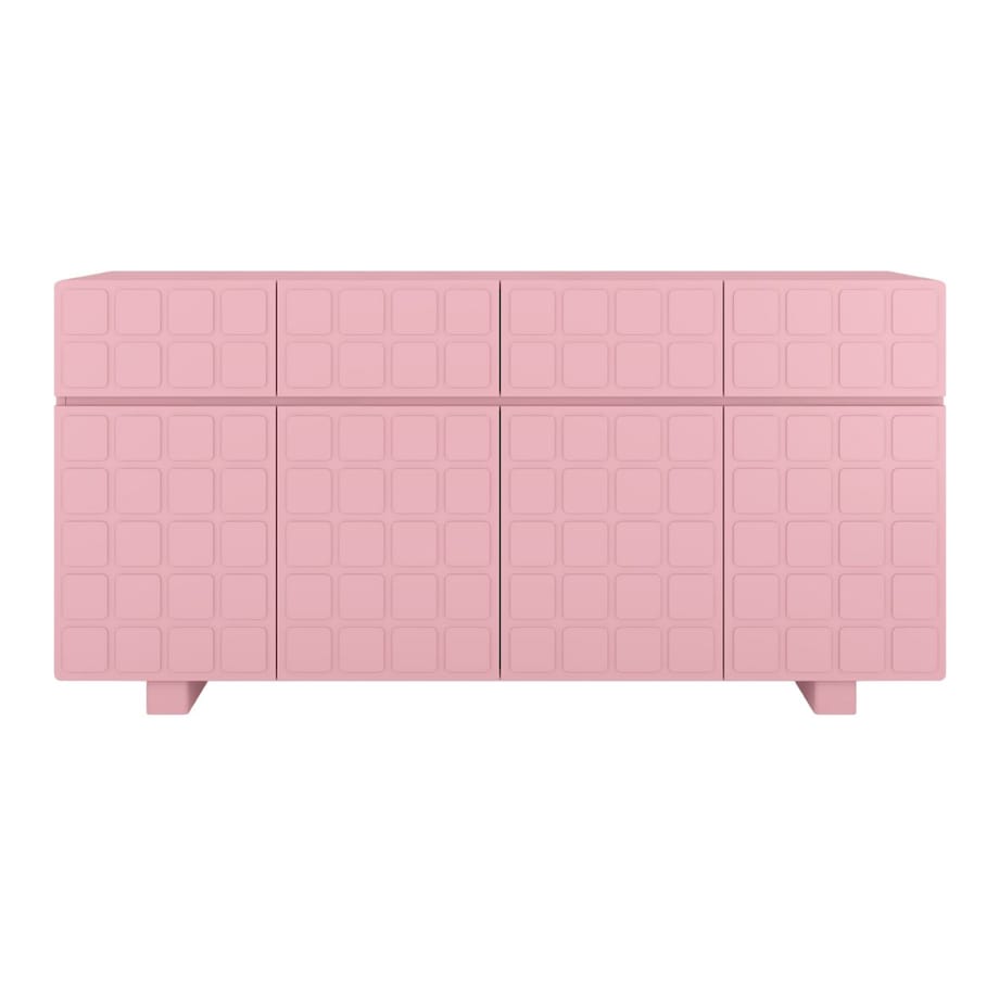 Nowoczesna komoda z frontami 3D Skandica CUBO LONG / kolor pudrowy róż / szer. 169 cm