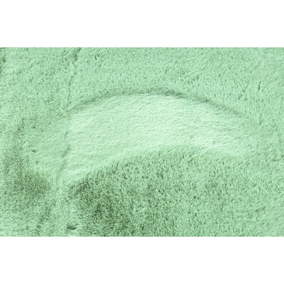Dywan BUNNY koło zielony IMITACJA FUTRA koło 140 cm