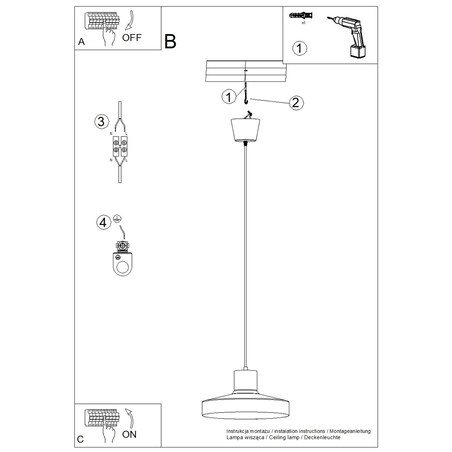 Lampa wisząca BILO ultramaryna