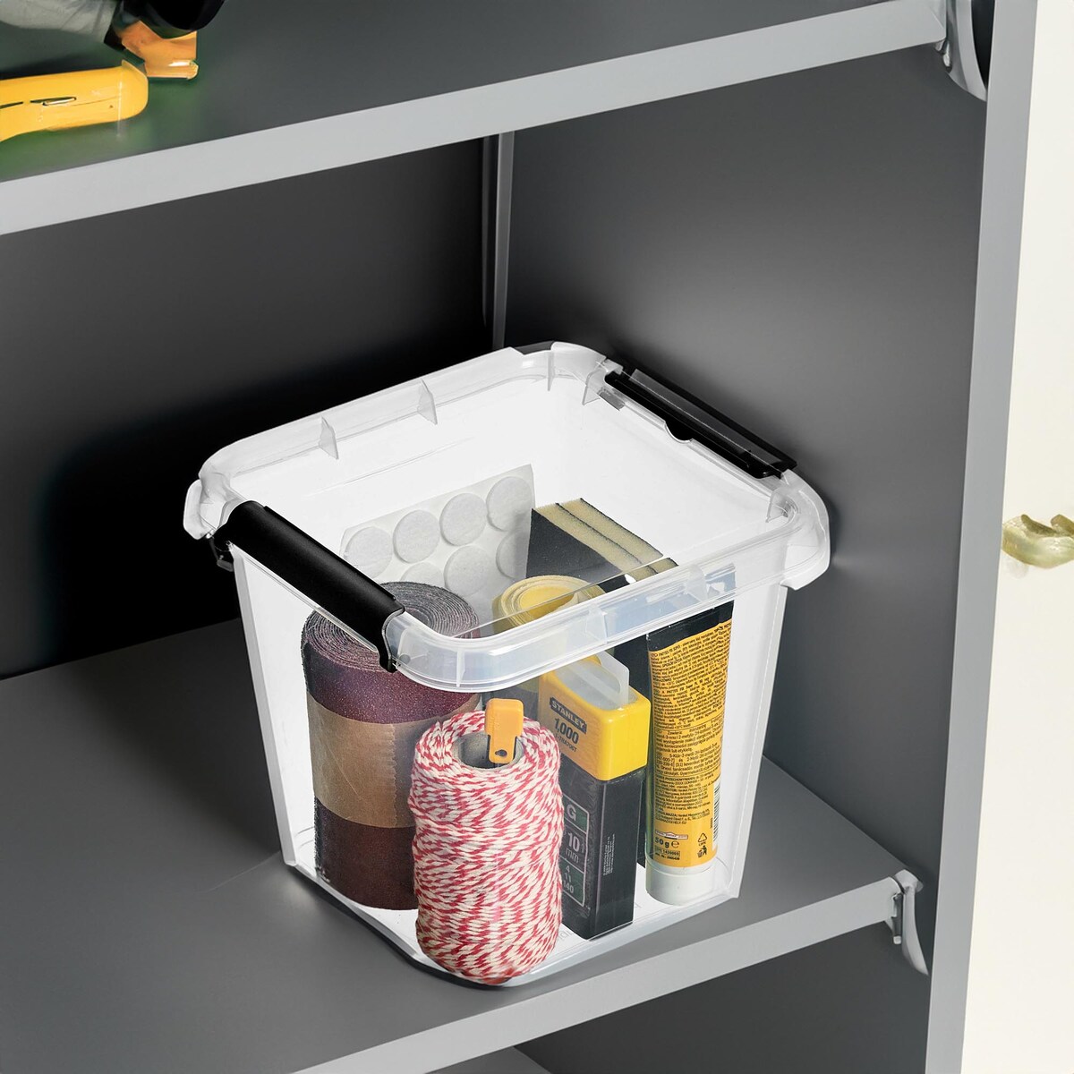 Pojemnik Plastikowy Pudełko Z Pokrywą Pudło Box Do Przechowywania 4L