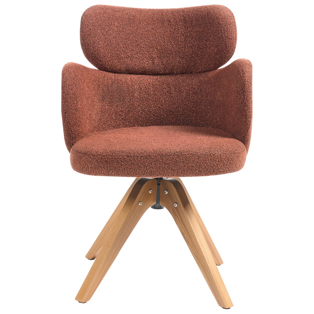 Krzesło do jadalni Obrotowy MARCY Boucle Pomarańczowy