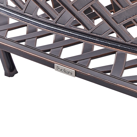 Ławka ogrodowa STAGGIA 104 cm Metal Brązowy
