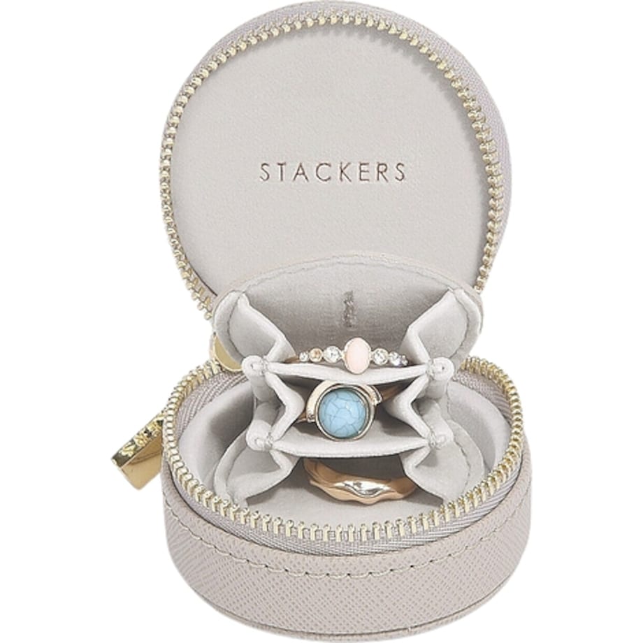 Pudełko podróżne na biżuterię Stackers Oyster mini taupe