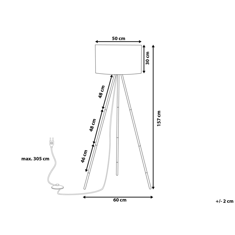 Lampa podłogowa biała TOBOL