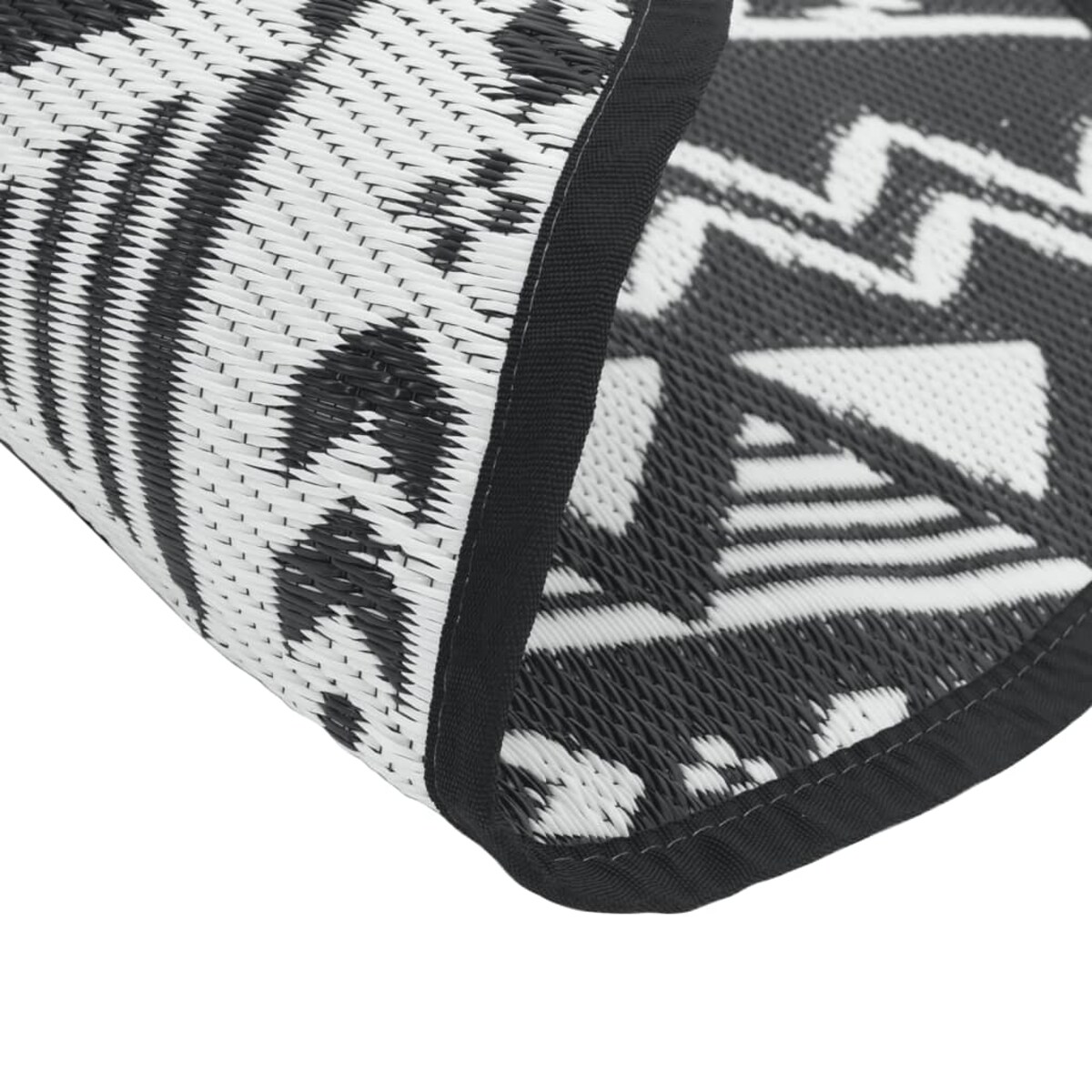 vidaXL Dywan zewnętrzny, ARAKIL czarny, Ø200 cm, PP