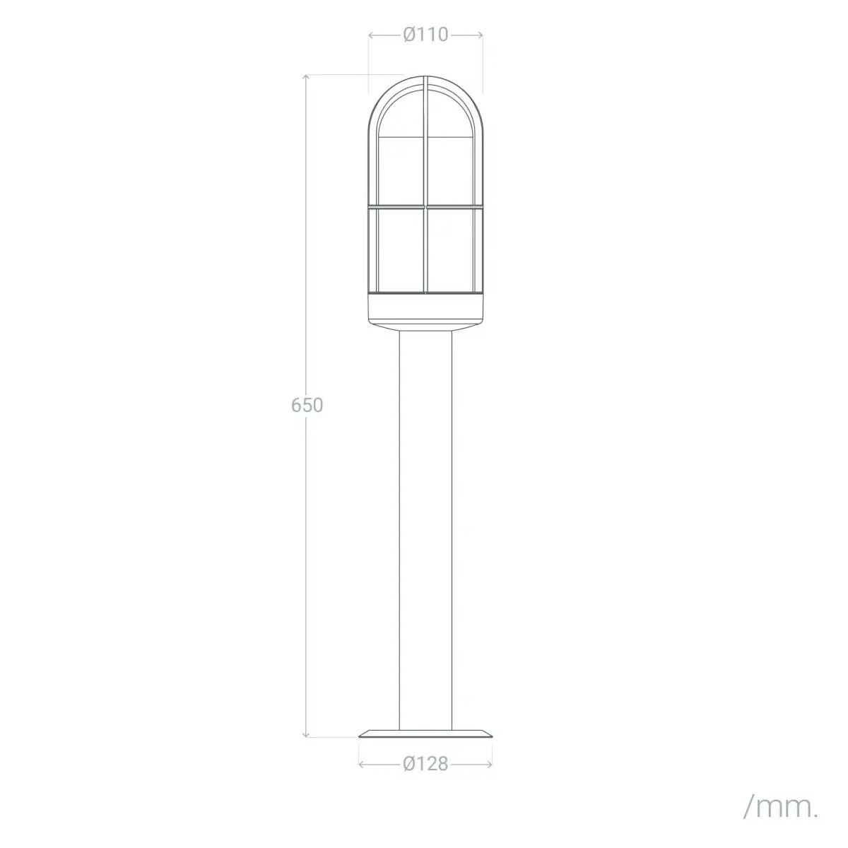 Stojąca lampa ogrodowa Gardena Clasica ABR-LOS1-E27 Abruzzo IP44 czarny