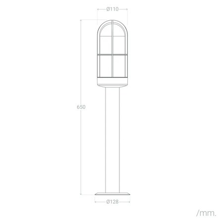 Stojąca lampa ogrodowa Gardena Clasica ABR-LOS1-E27 Abruzzo IP44 czarny