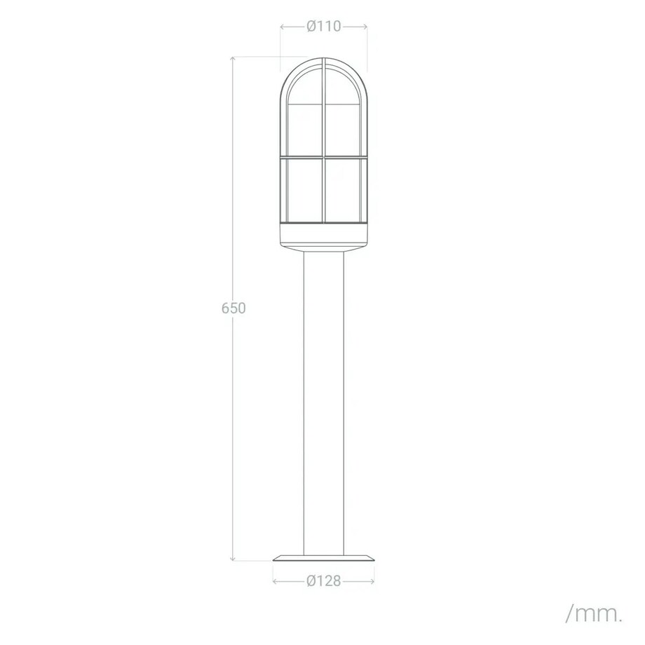 Stojąca lampa ogrodowa Gardena Clasica ABR-LOS1-E27 Abruzzo IP44 czarny