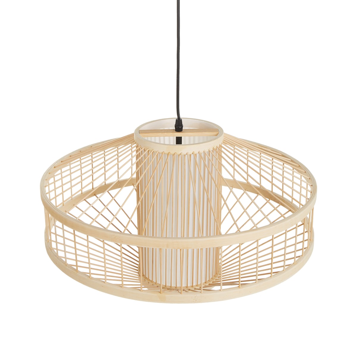 Lampa wisząca bambusowa naturalna KARAJ