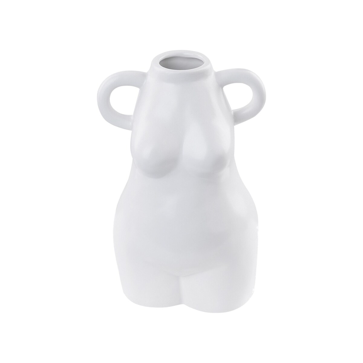 Wazon na kwiaty ceramiczny biały AIGIO