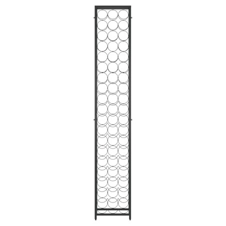 vidaXL Stojak na 57 butelek, czarny, 34x18x200 cm, kute żelazo