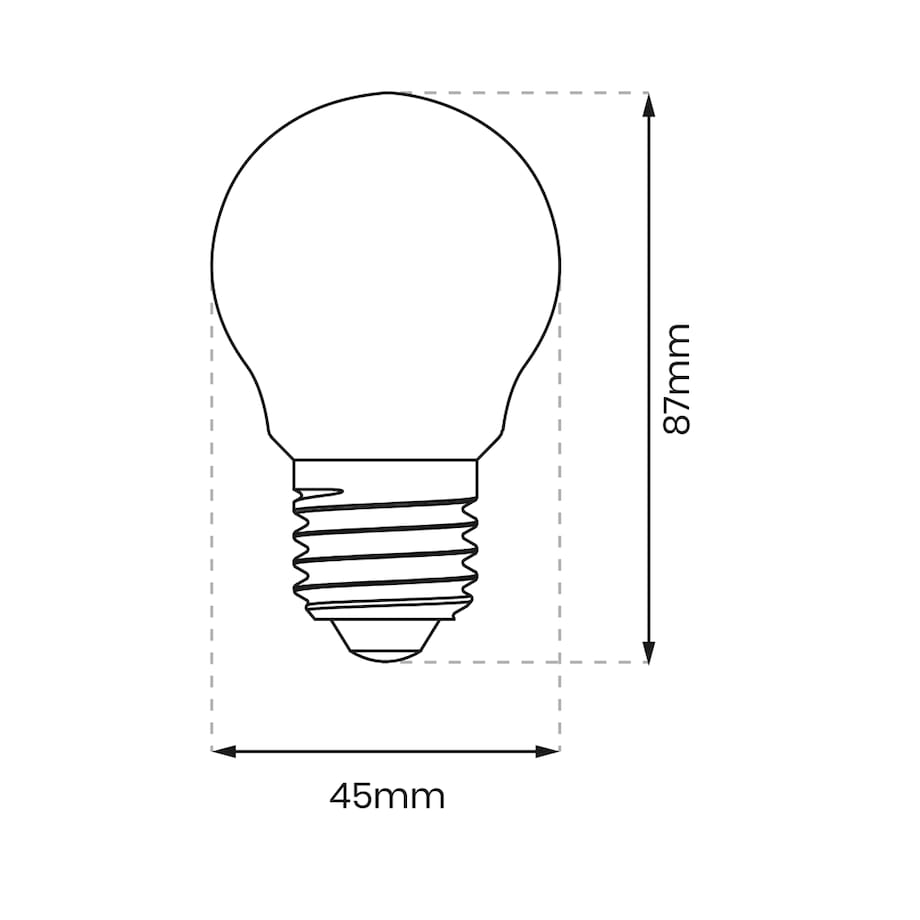 Industrialna żarówka filament E27 LED 1,5W ST45 2700K