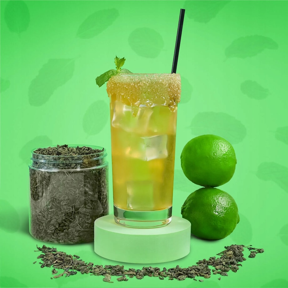 Herbata zielona sypana MIĘTOWA o silnie miętowym smaku PREMIUM Cup&You - herbata liściasta sypana mieszanka napar susz - gotowa na prezent upominek