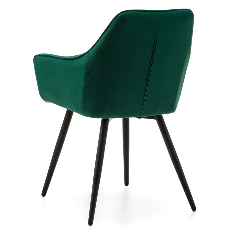Krzesło tapicerowane pikowane welurowe do salonu jadalni nowoczesne PASSO zielone