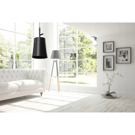 Lampa Wisząca Tuba Czarna Metal Black Industrial