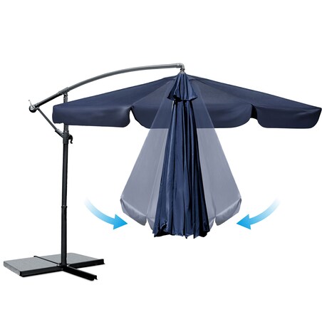 Parasol ogrodowy składany z wysięgnikiem 8 segmentów ø350cm Plonos