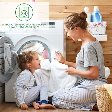 Ochraniacz na materac wodoodporny, rozmiar 90x200 Damson kolor biały