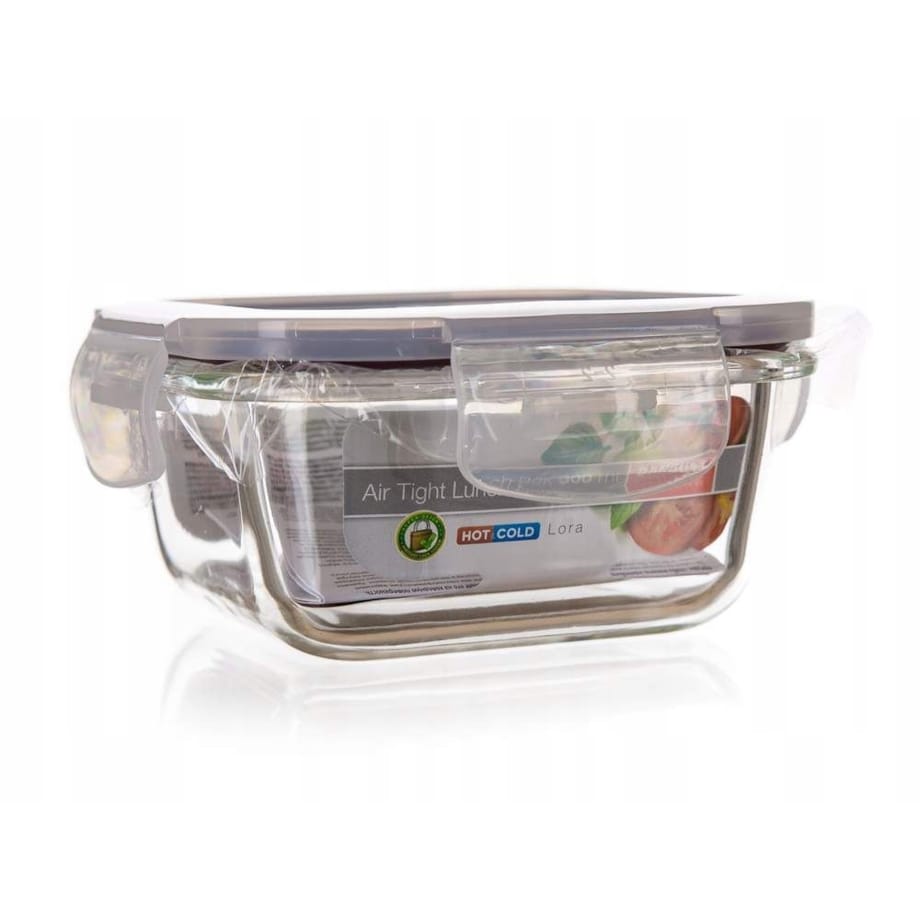 POJEMNIK HERMETYCZNY 300 ml klips szklany na jedzenie lunch sos przekąski