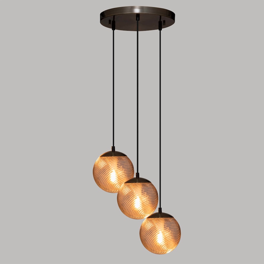 Lampy wiszące do salonu, szklane kule, Ø 15 cm