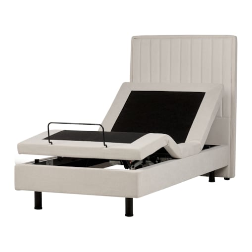 Łóżko regulowane DUKE II 90 x 200 cm Jasnobeżowy