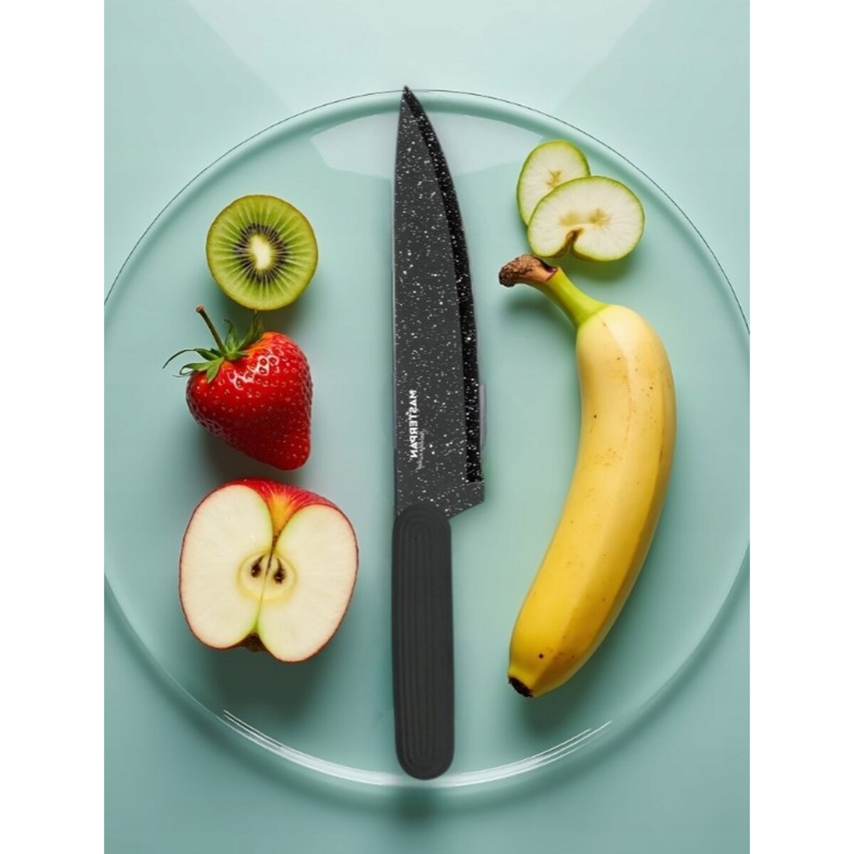 Zestaw Komplet Noży Kuchennych W Czarnym Bloku 8 El Ostrzałka Nożyczki